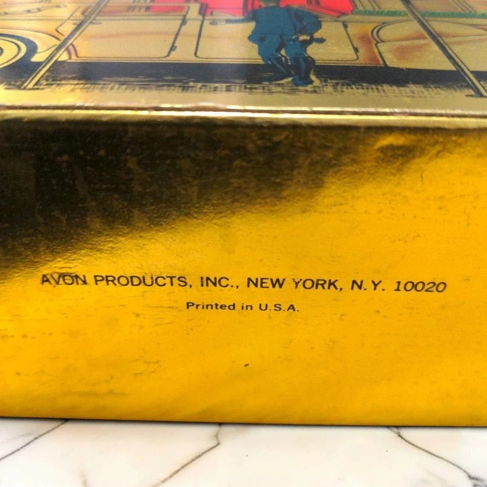 VTG 70s Avon Solid Gold Cadillac Wild Country After Shave 6oz Men Bottle NIB Box